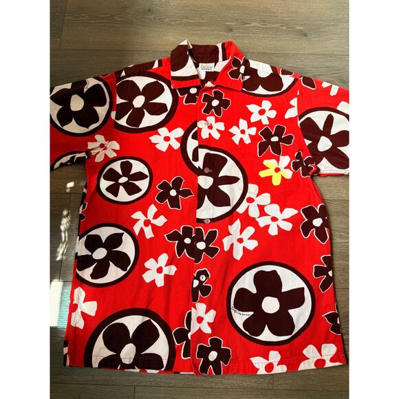 VTG 80'S SURF LINE HAWAII ORIGINAL JAMS WORLD ALOHA FLOWER COLORFUL MEN'S SHIRT - Picture 2 of 8